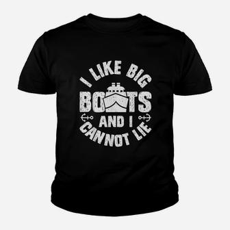 I Like Big Boats And I Cannot Lie Funny Cruise Ship Men Gift Youth T-shirt | Crazezy UK