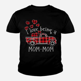I Love Being A Mommom Red Truck With Heart Valentines Day Youth T-shirt - Monsterry CA