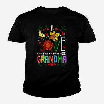 I Love Being Called Grandma Mimi Nana Gigi Lover Flower Youth T-shirt | Crazezy AU