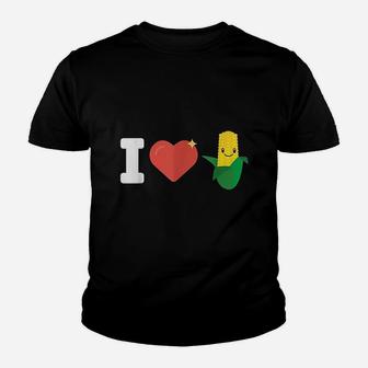 I Love Corn Youth T-shirt | Crazezy