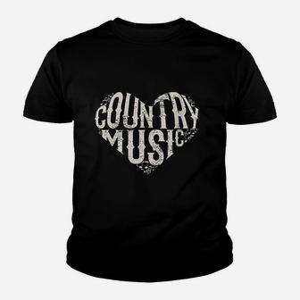 I Love Country Design Country Music Lover Gift Idea Youth T-shirt | Crazezy DE