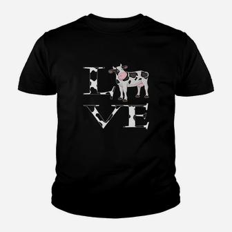 I Love Cows Youth T-shirt | Crazezy CA