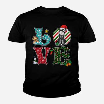 I Love Dog Schnauzer Christmas Sweatshirt Youth T-shirt | Crazezy AU
