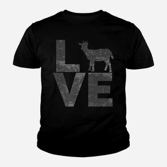 I Love Goats Vintage Look Goat Distressed Shirt Youth T-shirt | Crazezy CA
