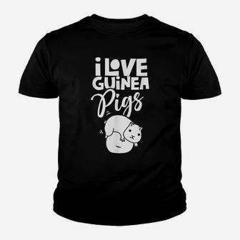 I Love Guinea Pigs Animal Cute Lover Guinea Pig Pet Youth T-shirt | Crazezy
