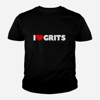 I Love Heart Grits Youth T-shirt | Crazezy DE