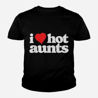 I Love Hot Aunts Funny 80S Vintage Minimalist Heart Youth T-shirt | Crazezy DE