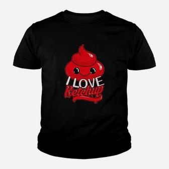 I Love Ketchup Funny Cute Catsup Graphic Youth T-shirt | Crazezy CA