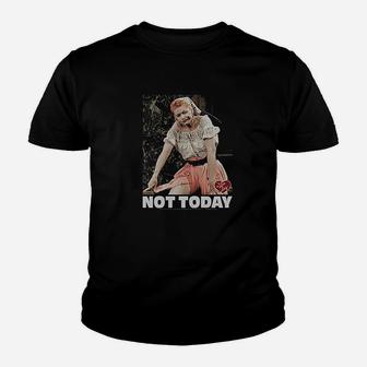 I Love Lucy Not Today Black Youth T-shirt | Crazezy CA