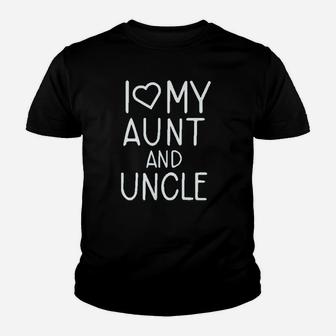 I Love My Aunt And Uncle Youth T-shirt - Thegiftio