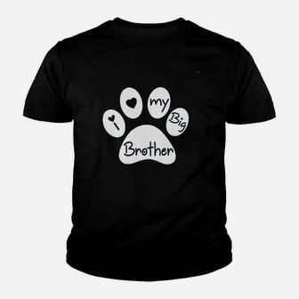 I Love My Big Brother My Sibling Has Paws New To The Pack Youth T-shirt | Crazezy DE