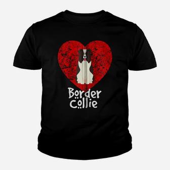 I Love My Border Collie Dog Breed Heart Lovers Gift Zip Hoodie Youth T-shirt | Crazezy CA