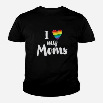 I Love My Moms Youth T-shirt | Crazezy CA