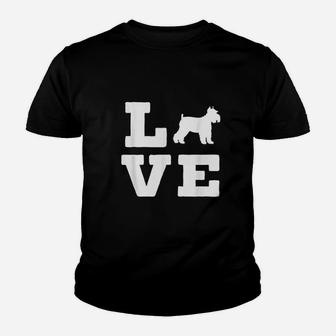 I Love My Schnauzer Cute Animal Lover Dog Youth T-shirt | Crazezy