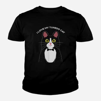 I Love My Tuxedo Cat Youth T-shirt | Crazezy