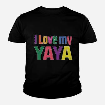 I Love My Yaya Youth T-shirt | Crazezy