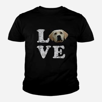 I Love My Yellow Lab Labrador Retriever Dog Youth T-shirt | Crazezy