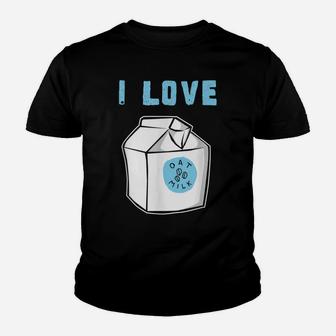 I Love Oat Milk Drawing Youth T-shirt | Crazezy CA
