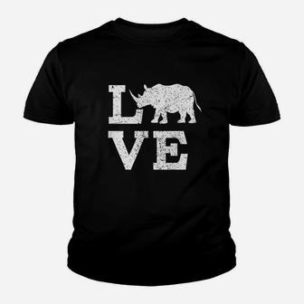 I Love Rhinos Youth T-shirt | Crazezy CA