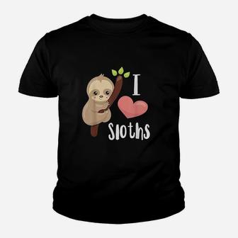I Love Sloths Youth T-shirt | Crazezy