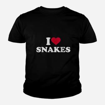 I Love Snakes Youth T-shirt | Crazezy CA