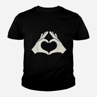 I Love You Shape A Heart Youth T-shirt | Crazezy UK