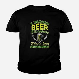 I Make Beer Disappear Whats Your Superpower Youth T-shirt | Crazezy