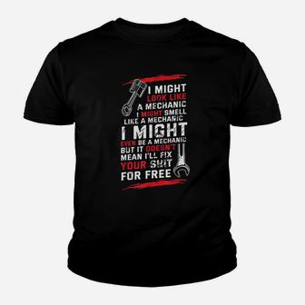 I Might Look Like Smell A Mechanic Engineer Youth T-shirt | Crazezy CA