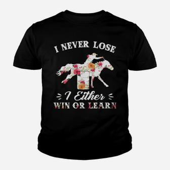 I Never Lose I Either Win Or Learn Floral Youth T-shirt - Monsterry UK