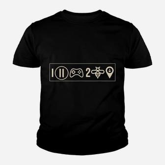 I Paused My Game To Be Here Funny Video Game Humor Joke Youth T-shirt | Crazezy AU