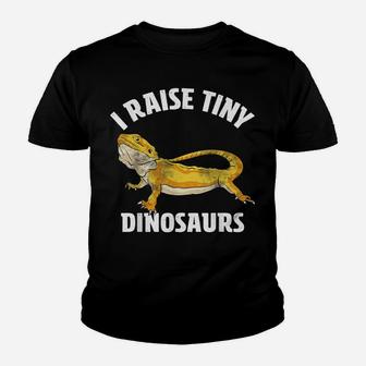 I Raise Tiny Dinosaurs Bearded Dragon Mom Dad Kids Gift Youth T-shirt | Crazezy