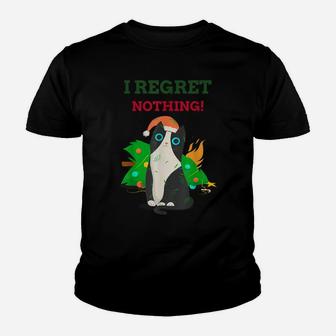 I Regret Nothing Apparel Christmas Cat Lovers Funny Things Youth T-shirt | Crazezy DE