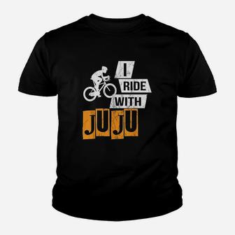 I Ride With Juju Graphic Distressed Funny Gift Youth T-shirt | Crazezy UK