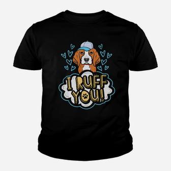 I Ruff You Beagle Dog Cute Dog Valentines Day Gift Youth T-shirt - Monsterry AU