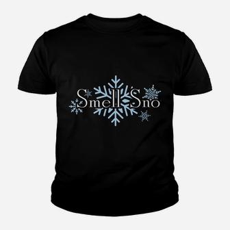 I Smell Snow Winter Christmas Holiday Snowflake Sweatshirt Youth T-shirt | Crazezy