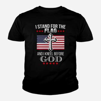 I Stand For The American Flag And I Knell Before God Youth T-shirt - Monsterry AU