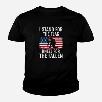 I Stand For The Flag Kneel For The Fallen Youth T-shirt | Crazezy AU