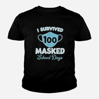I Survived 100 School Days Virtual Teaching Youth T-shirt | Crazezy DE