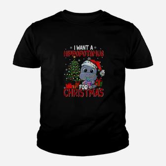 I Want A Hippopotamus Youth T-shirt | Crazezy UK