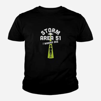 I Want To Believe Area 51 Ufo Alien Youth T-shirt | Crazezy