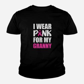 I Wear Pink For Granny Pink Ribbon Youth T-shirt | Crazezy CA