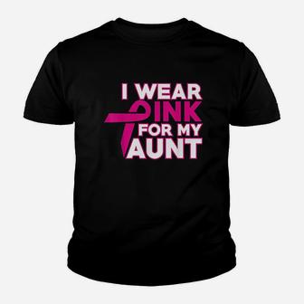 I Wear Pink For My Aunt Youth T-shirt | Crazezy AU