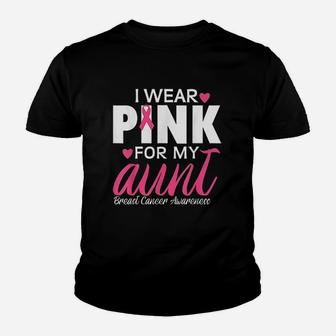 I Wear Pink For My Aunt Youth T-shirt | Crazezy DE