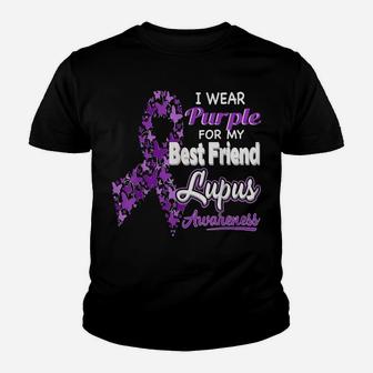 I Wear Purple For My Best Friend - Lupus Awareness Youth T-shirt | Crazezy