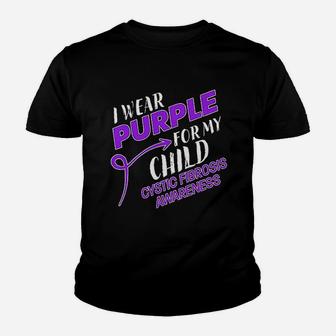I Wear Purple For My Child Youth T-shirt | Crazezy DE