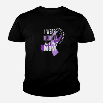 I Wear Purple For My Mom Youth T-shirt | Crazezy AU