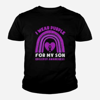 I Wear Purple For My Son Youth T-shirt | Crazezy