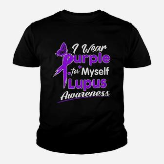 I Wear Purple For Myself Youth T-shirt | Crazezy