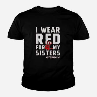 I Wear Red For My Sisters Native American Indigenous Women Youth T-shirt | Crazezy AU