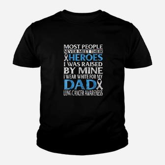 I Wear White For My Dad Youth T-shirt | Crazezy